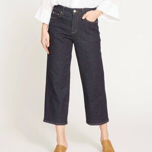 Universal Standard Bae Boyfriend Jeans Womens 16 Blue Dark Wash Cropped